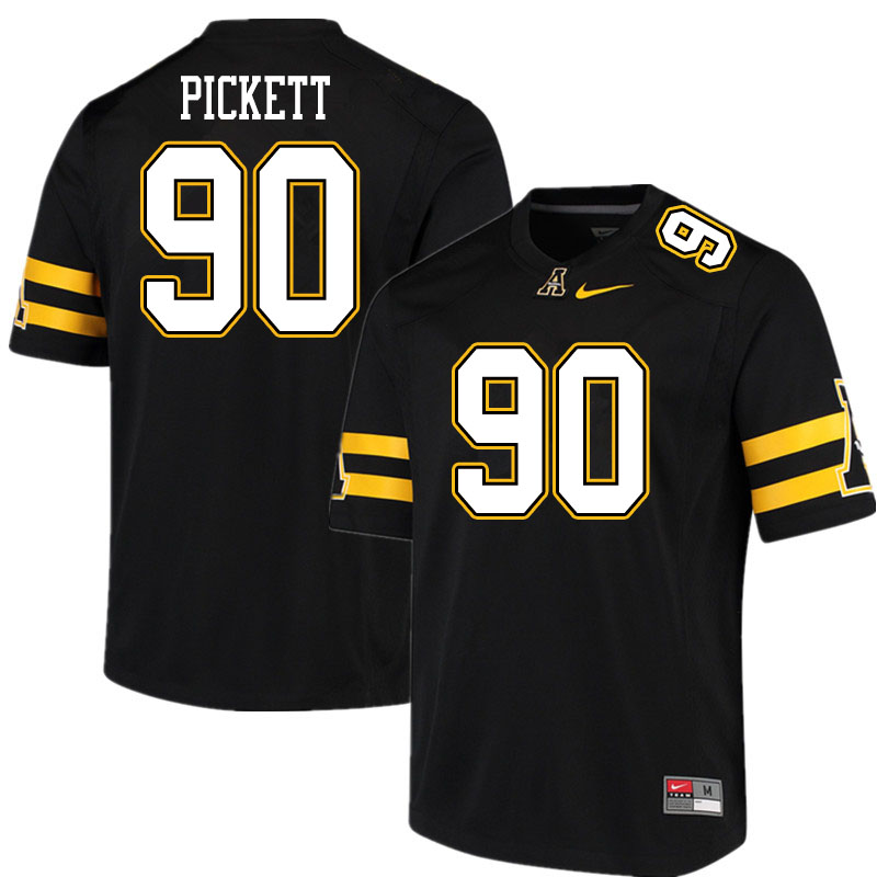 Men #90 Dorian Pickett Appalachian State Mountaineers College Football Jerseys Sale-Black